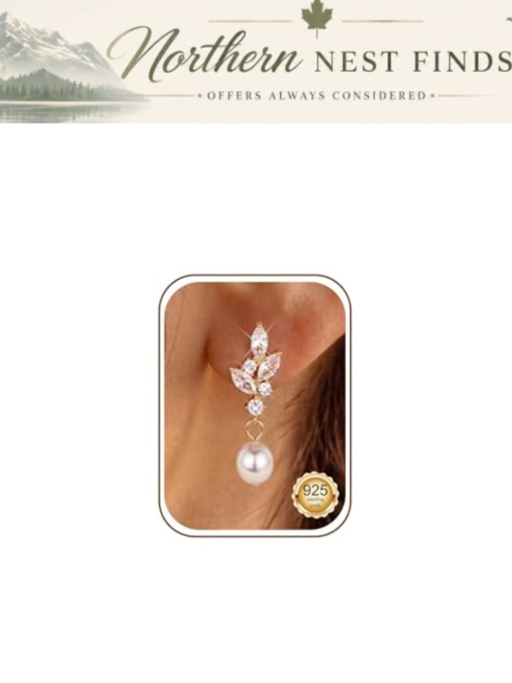 Pearl Dangle Earrings 14k Gold Plated Dainty Drops for Women